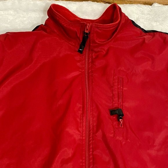 Nike Fleece-Lined Nylon Jacket Men’s Size XL Red Black - Picture 3 of 10